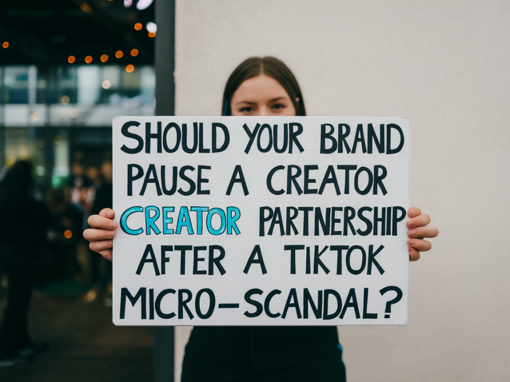 Should your brand pause a creator partnership after a TikTok micro‑scandal